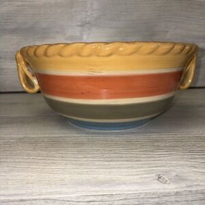 Artimino Tuscan Countryside Stripe - Large Serving/Salad Bowl (e7-2)
